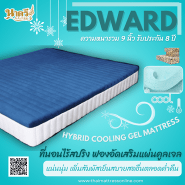 NakreeBrand ที่นอนฟองอัด เสริมแผ่นคูลเจล นอนแล้วเย็น รุ่น EDWARD
