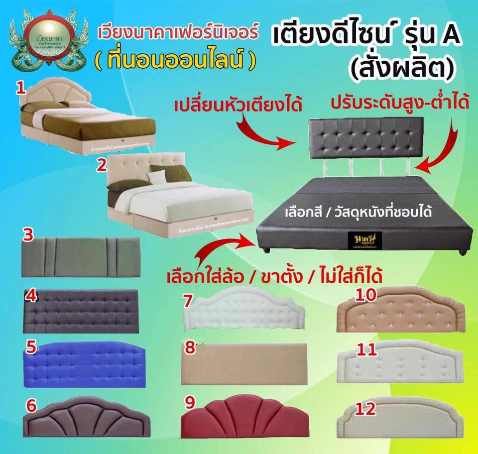 (พร้อมส่งและ สั่งผลิต) HOT SALE เตียงดีไซน์หุ้มหนัง รุ่น Super Save