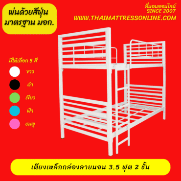PRE-ORDER เตียงเหล็ก 2 ชั้น ลายนอน