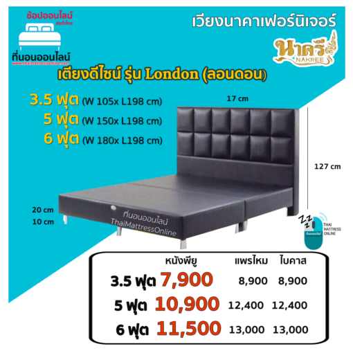 พรีออเดอร์ เตียงหัวเบาะ รุ่น London